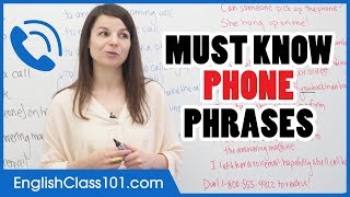 Useful Telephone Expressions - Speak English Fluently on the Phone