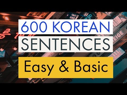 600 Spoken Korean Exercises Using Basic Words and Easy Grammar